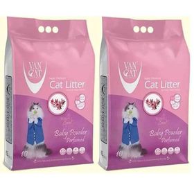 Vancat Bebek Pudra Kokulu Kalın Taneli 2x10 kg Kedi Kumu