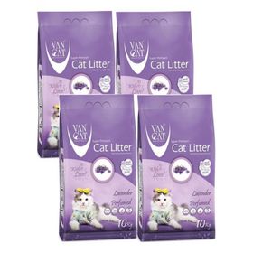 Vancat Lavanta Kokulu İnce Tane 4x10 kg Kedi Kumu