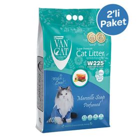 Vancat Marsilya Sabunu Kokulu İnce Taneli Topaklanan 2x10 lt Kedi Kumu