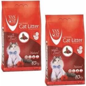 Vancat Naturel İnce Tane 2x10 kg Kedi Kumu