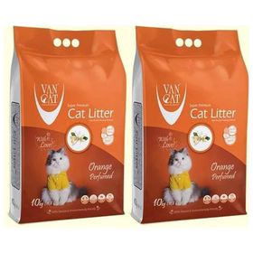 Vancat Portakal Kokulu İnce Tane 2x10 kg Kedi Kumu