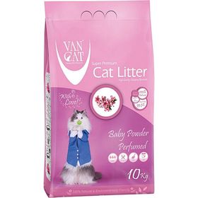 Vancat Pudra Kokulu İnce Taneli Bentonit 10 kg Kedi Kumu
