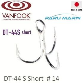 Vanfook DT-44S Silver 5 Pcs Pack Short 14 Üçlü İğne