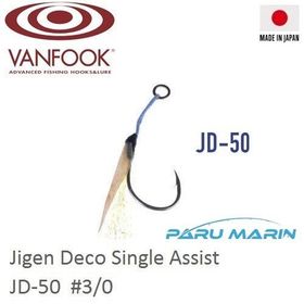 Vanfook JD-50 Jigen Tekli 3 Adet 3/0 Assist İğne