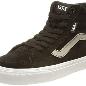 Vans Filmore Hi Suede Canvas Süet Metalik Siyah Kadın Spor Ayakkabı