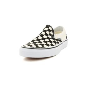 Vans VN000EYEBWW Checkerboard Classic Slip-On Beyaz - Siyah Kadın Günlük Ayakkabı