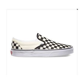 Vans VN000EYEBWW Checkerboard Classic Slip-On Beyaz - Siyah Kadın Günlük Ayakkabı