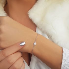 VAOOV 925 Ayar Gümüş Damla Taşlı Bileklik