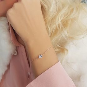 VAOOV 925 Ayar Gümüş Damla Taşlı Bileklik