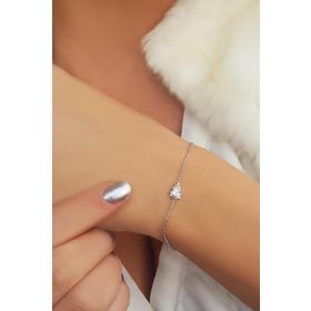 VAOOV 925 Ayar Gümüş Damla Taşlı Bileklik