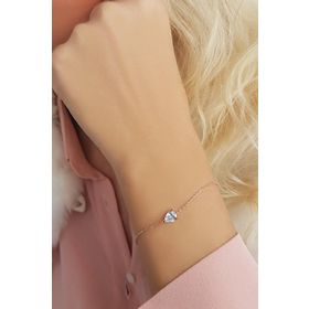 VAOOV 925 Ayar Gümüş Damla Taşlı Bileklik