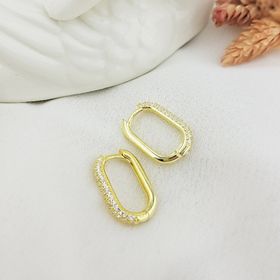VAOOV 925 Ayar Gümüş Dikdörtgen Küpe