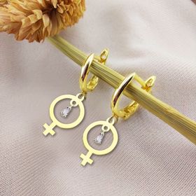 VAOOV 925 Ayar Gümüş Dişi Sembolü Küpe
