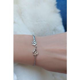 VAOOV 925 Ayar Gümüş Doğum Çiçeği İsimli Bileklik