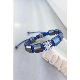 VAOOV 925 Ayar Gümüş Hematit Taşlı Erkek Bileklik