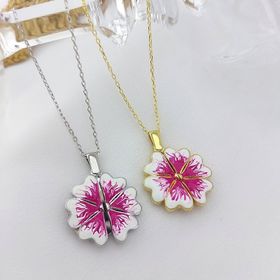 VAOOV 925 Ayar Gümüş Isimli Acilan Gold Menekse Kolye