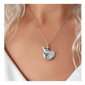 VAOOV 925 Ayar Gümüş İsimli Koala Kolye