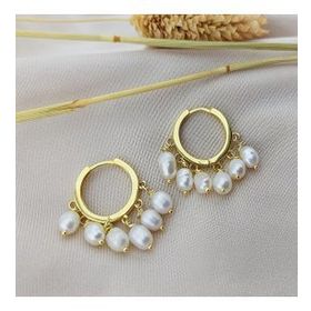VAOOV 925 Ayar Gümüş Jessica İnci Küpe