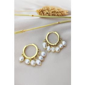 VAOOV 925 Ayar Gümüş Jessica İnci Küpe