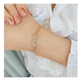 VAOOV 925 Ayar Gümüş Kişiye Özel İsim Bileklik