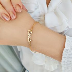 VAOOV 925 Ayar Gümüş Kişiye Özel İsim Bileklik