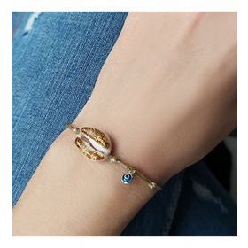VAOOV 925 Ayar Gümüş Midye Kabuğu Nazar Bileklik