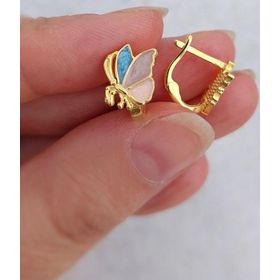 VAOOV 925 Ayar Gümüş Mineli Pembe Çocuk Küpe