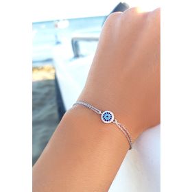 VAOOV 925 Ayar Gümüş Rodyumlu Nazar Bileklik