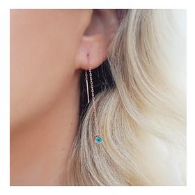 VAOOV 925 Ayar Gümüş Sallantılı Nazar Küpe