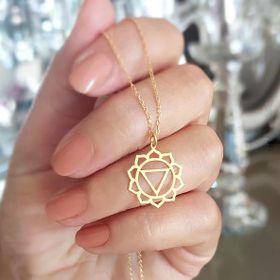 VAOOV 925 Ayar Gümüş Solar Plexus Cakrasi Kolye