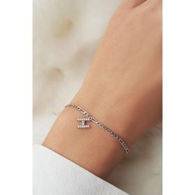 VAOOV 925 Ayar Gümüş Taşlı Harf Bileklik