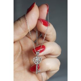 Vaoov 925 Ayar Kalpli Anahtar Gümüş Kolye