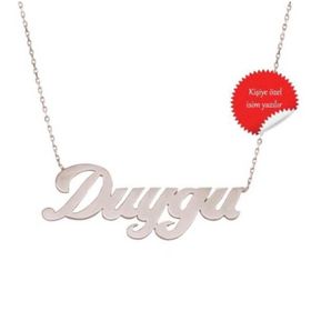 Vaoov 925 Ayar Kişiye Özel İsimli Gümüş Kolye