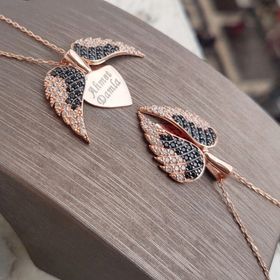 Vaoov 925 Ayar Melek Kanadı Gümüş Kolye