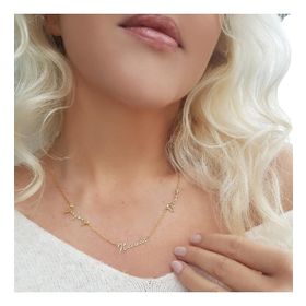 Vaoov 925 Ayar Melek Kanadı İsimli Yazılı Gümüş Kolye