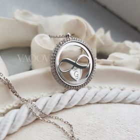 Vaoov 925 Ayar Sonsuzluk Gümüş Kolye
