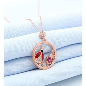 Vaoov 925 Ayar Uğur Böceği Gümüş Kolye