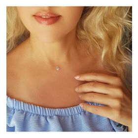 Vaoov Swarovski Taşlı Gümüş Hayalet Kolye
