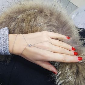 VAOOV VSH0053 925 Ayar Damla Taşlı Şahmeran Kadın Gümüş Bileklik
