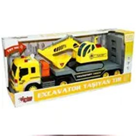 Vardem 1:16 Sürtmeli Sesli Işıklı Excavator Taşıyan Tır