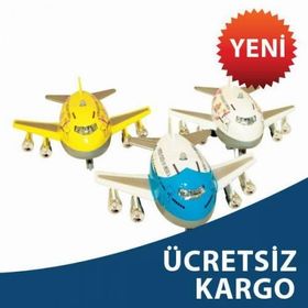 Vardem Açık 9 cm Pilli Sesli Metal Çek Bırak Tombul Uçak