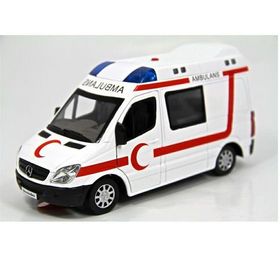 Vardem Çek-Bırak Özellikli 1.32 Işıklı Sesli Metal Ambulans