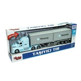 Vardem Oyuncak 1:50 Mavi WY783A Sürtmeli Sesli Işıklı Taşıyıcı Konteyner Tır