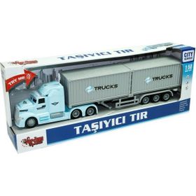 Vardem Oyuncak 1:50 Mavi WY783A Sürtmeli Sesli Işıklı Taşıyıcı Konteyner Tır