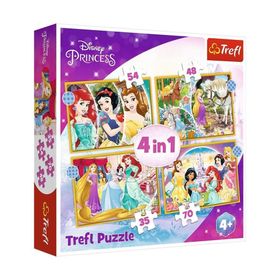 Vardem Oyuncak 34385 Disney Princess 4 in 1 Puzzle