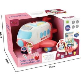 Vardem Oyuncak GB0513 Sesli Aksesuarlı Açılıp Katlanabilir Hastane Uçak