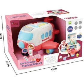 Vardem Oyuncak GB0513 Sesli Aksesuarlı Açılıp Katlanabilir Hastane Uçak