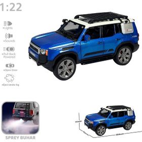 Vardem Oyuncak HCL-522A Çek Bırak 1:22 Sesli ve Işıklı Buharlı Off-Road Metal Jeep