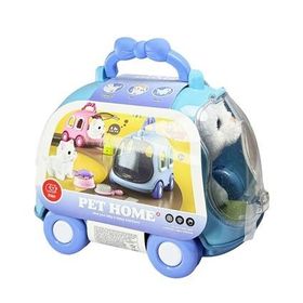 Vardem Oyuncak JND-6801 Taşıma Araba Çantalı Hareketli Pilli Kedi Seti