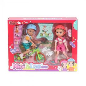 Vardem Oyuncak WL-55856 Kaykaylı ve Bisikletli Nini Love Bebek
